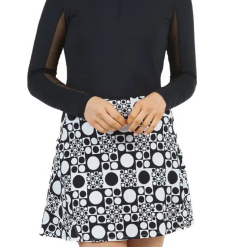Ibkul Swing Skort Elise Black and White L and XL NWT